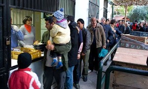 A soup kitchen in Athens.